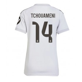 Dámské fotbalový oblečení Real Madrid Aurelien Tchouameni #14 Domácí košile 2025-26 Krátkým Rukávem